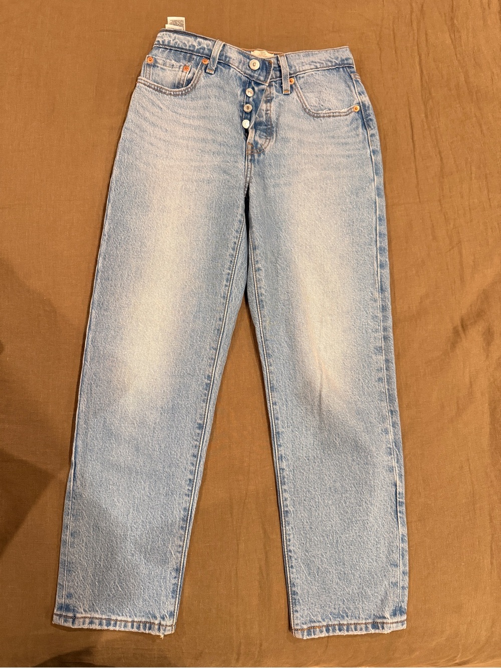 Levi’s 501 Crop High Rise Jeans Light Wash W25 L26